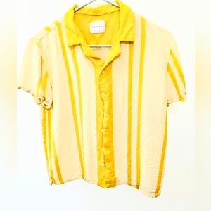 Yellow Striped Men's Shirt